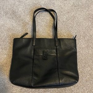 Lucky Brand Black Leather Tote Shoulder Bag